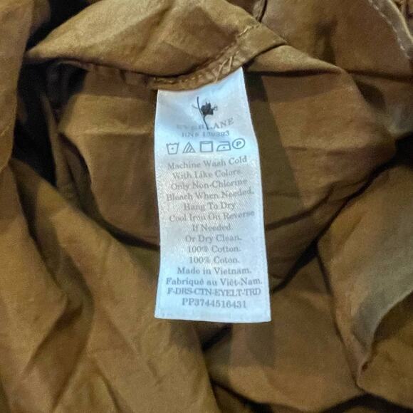 Everlane The Tiered Eyelet Dress Walnut Brown Women's Size XS NWOT - Picture 6 of 7